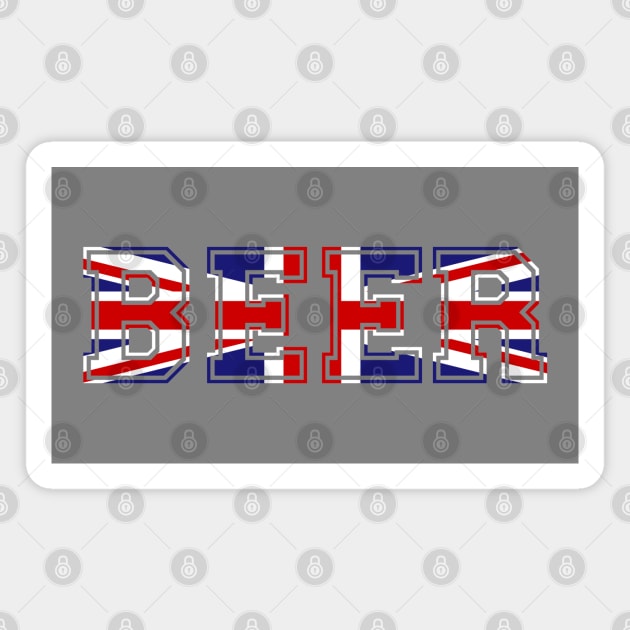 Union Jack (UK) Beer Flag Magnet by byfab